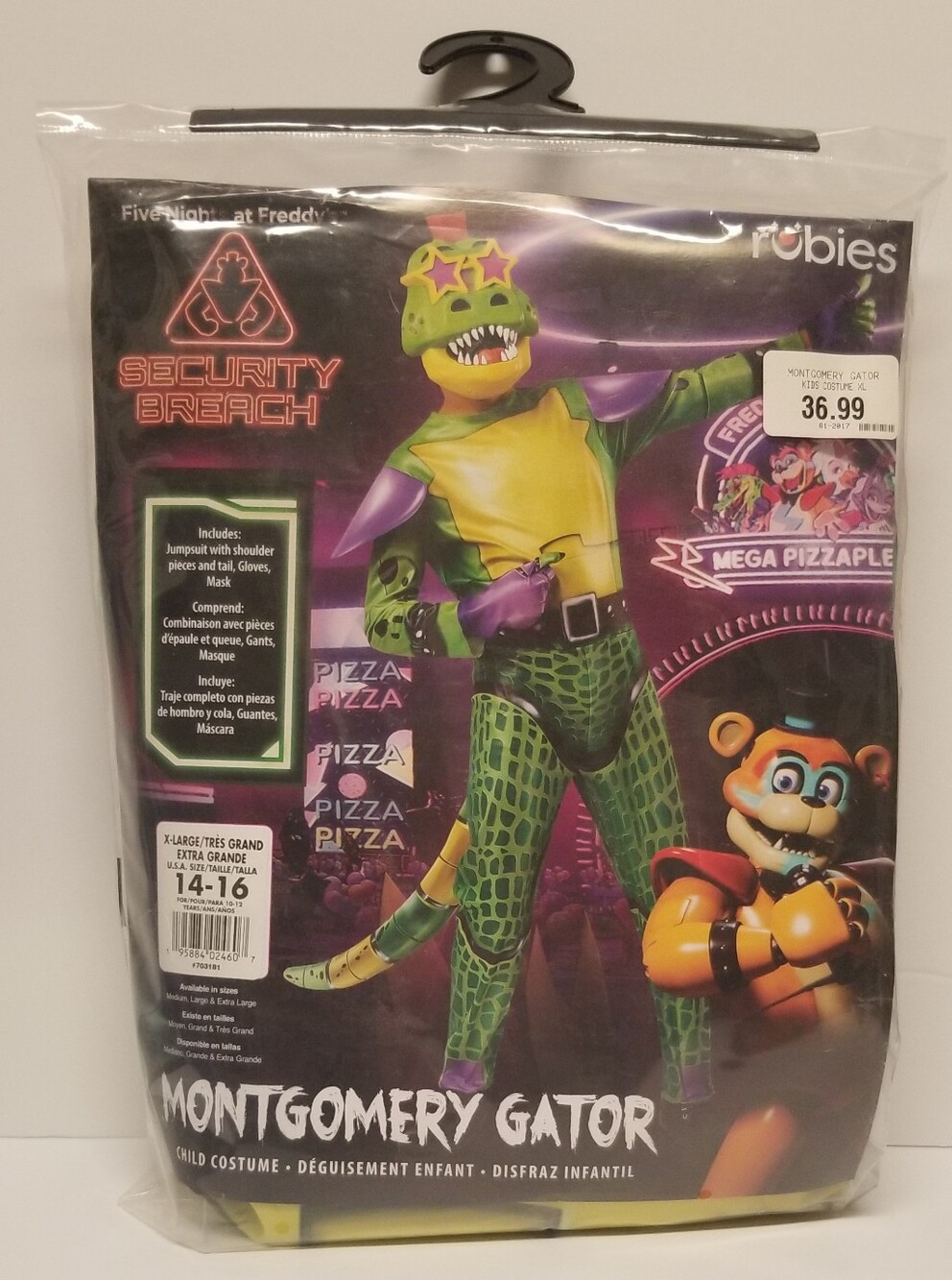 Brand New Rubie’s Montgomery Gator Kids Costume Size Youth XL 14-16